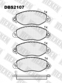 ТОРМОЗНЫЕ КОЛОДКИ DBS2107 (SP 281/1) (T9107)* FORD TRANSIT 00- ПЕР. КОЛОДКИ/GARNITURA DE FRINA