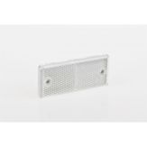 Reflector 40x90 cu două orificii (dreptunghiular alb)