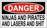 Abtibilduri pentru automobil "DANGER: NINJAS AND PIRATES" Abtibilduri pentru automobil "DANGER: NINJAS AND PIRATES"