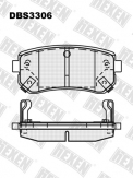 ТОРМОЗНЫЕ КОЛОДКИ DBS3306 (SP 380) (T1592) * HYUNDAI ACCENT,I30/ KIA CEED,PRIDE,RIO ЗАДН.