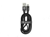 Cablu HELMET Kevlar Flat Micro USB Cable-1m Black