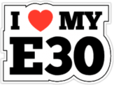 Autostickere pentru automobil "I Love My E30" Autostickere pentru automobil "I Love My E30"