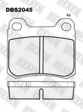 ТОРМОЗНЫЕ КОЛОДКИ DBS2045 (SP 200) (T1010) * MERCEDES (W124,201,202) ЗАДН.