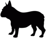 Стикеры на авто "Французский бульдог Силуэт"