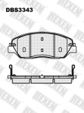 ТОРМОЗНЫЕ КОЛОДКИ DBS3343 (T1602) * HYUNDAI SANTA FE (07-) ПЕР.