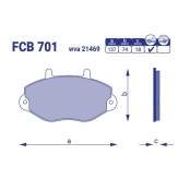 FC 701 DBS2011 - SP 223 - WVA 21469 FORD TRANSIT 91-00 15 ПЕР. КОЛОДКИ