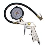 Pistol pentru umflarea roților cu un manometru de 12 atmosfere