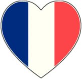 Стикеры на машину "Франция сердце"