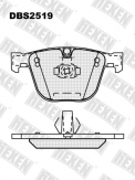 ТОРМОЗНЫЕ КОЛОДКИ DBS2519 (SP 627) (T1293) * BMW 5 (E60,E61), 7 (E65,E66), X5 (E70) ЗАДН.