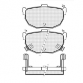 ТОРМОЗНЫЕ КОЛОДКИ DBS3180 (SP386) (T0391) HYUNDAI COUPE, ELANTRA, KIA CERATO, NISSAN MAXIMA ЗАД.