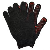 Mănuși bumbac PVC 4251 negru kaki (țesătură densă)