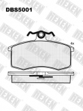 ТОРМОЗНЫЕ КОЛОДКИ DBS5001 (SP 101)* LADA SAMARA 2108 - 2110 ПЕР.