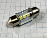 Lampă spot LED C5W 12V T11x31-S8.5 3 SMD mărime3528 ALB