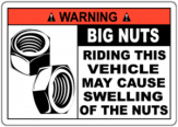 Autocolante pentru masina "Warning Big Nuts"