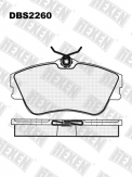 ТОРМОЗНЫЕ КОЛОДКИ DBS2260 (SP 250) (T5140)* VW TRANSPORTER T4 15" ПЕР.(+ДАЧИК)