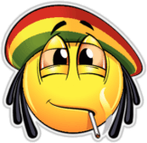 Autocolante auto "Emoticon rastaman"