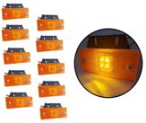 Dimensiuni laterale LED galben dreptunghiular cu suport