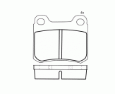 ТОРМОЗНЫЕ КОЛОДКИ DBS2045 SP200 T1010 MERCEDES W124 201 202 ЗАДН.