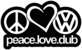 Sticker "peace.love.dub VAG" Sticker "peace.love.dub VAG"