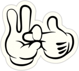 Автонаклейка на машину "Жесты руками"