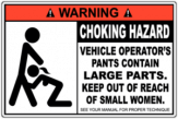 Sticker pentru autocar "Warning No Small Women"