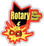 Stickere pentru automobil "Rotary Kills Pistons Dead"