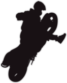 Autocolante pentru automobil "Biker cascadorie 2"